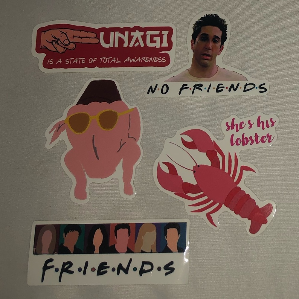 5 pc Friends stickers
